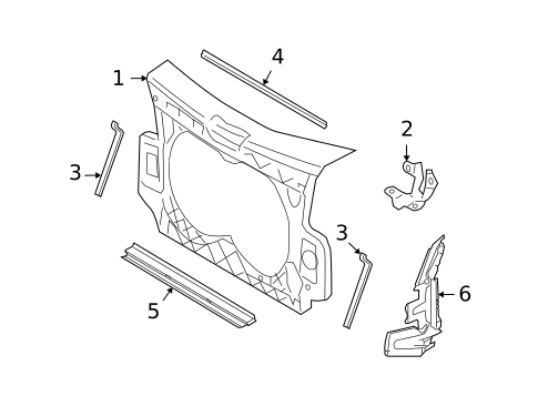 Radiator Support for 2008 Audi S6 #0
