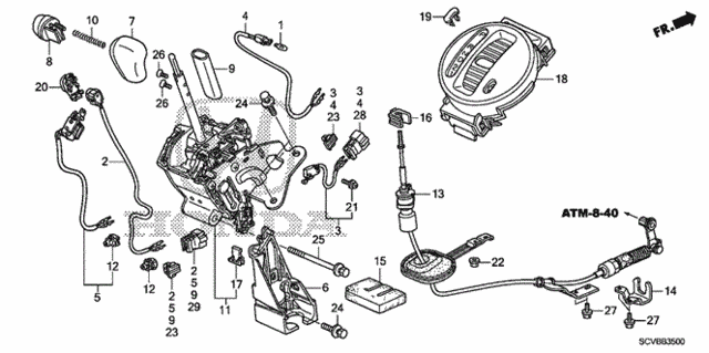 Select Lever for 2011 Honda Element #0