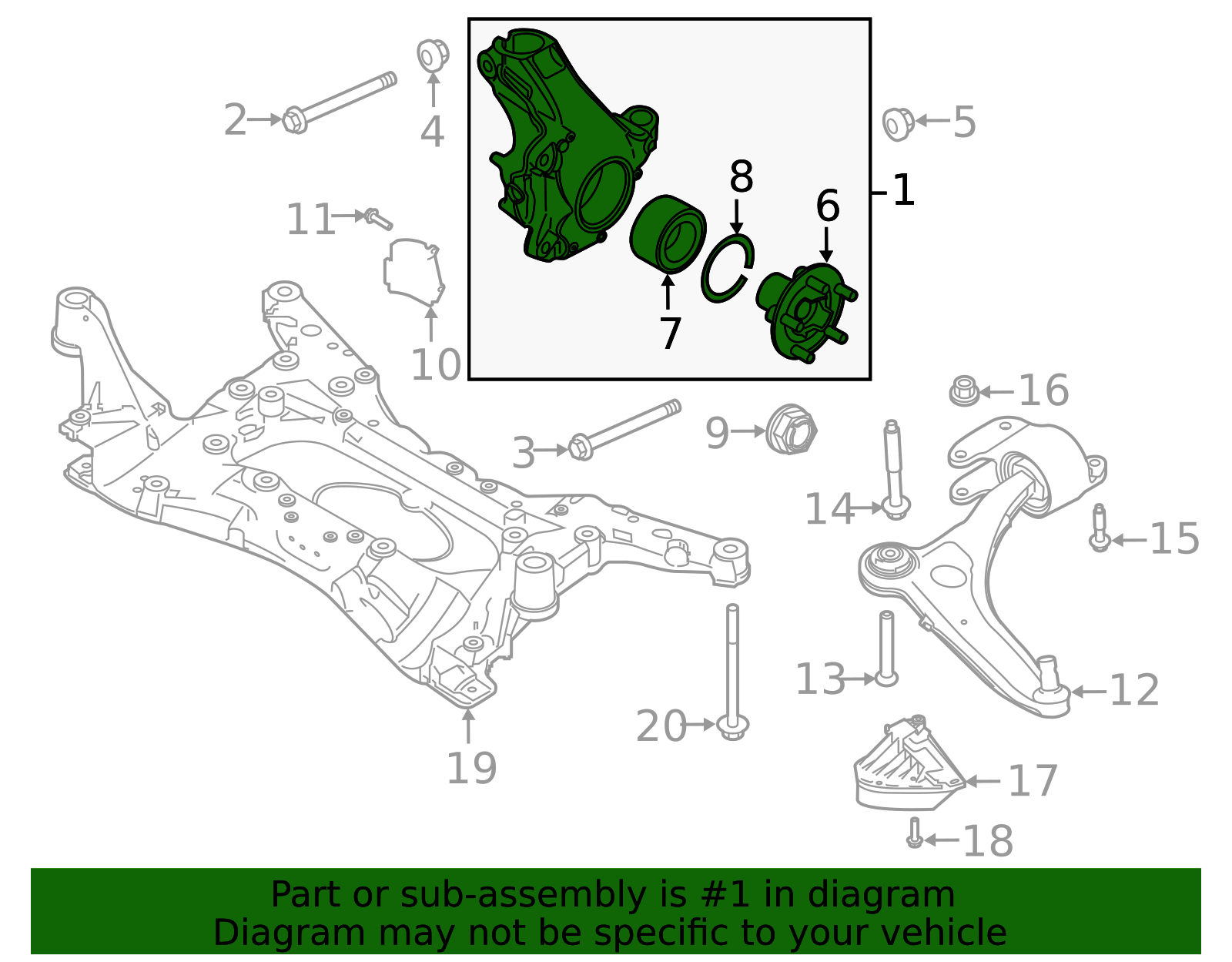Land Rover Assembly 2020-2021 Land Rover 2020-2021 Land Rover - Knuckle Assembly LR166002 ...