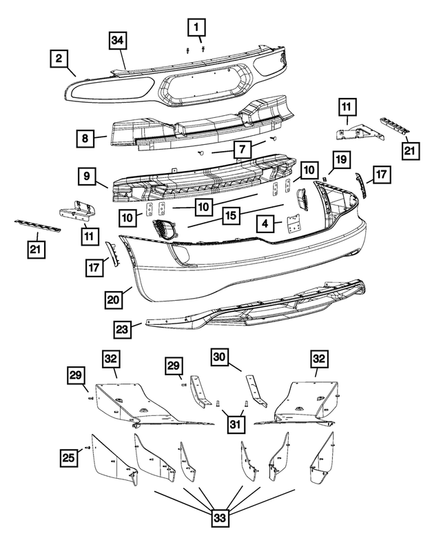 68289863AB - : Rear Diffuser Bracket, Left for Mopar Image