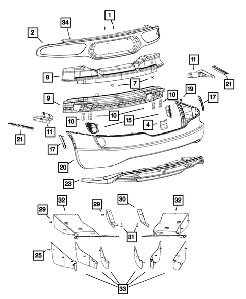 Rear Bumper and Fascia for 2016 Dodge Viper #0