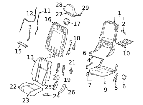 Rear Seat Components for 2006 Volvo XC90 #0
