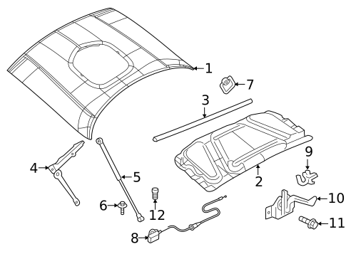 Hood & Components for 2016 Dodge Challenger #2