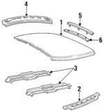 F3LY6350202A - Body: Roof Panel for Lincoln: Mark VIII Image