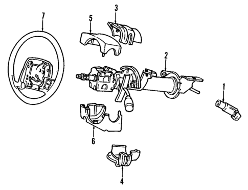 Steering Column for 1988 Dodge Caravan #2