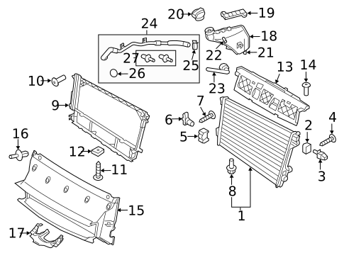 Radiator & Components for 2016 Porsche Panamera #0