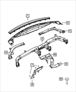 68277050AC - Air Conditioners and Heaters: Demister Duct for Mopar Image