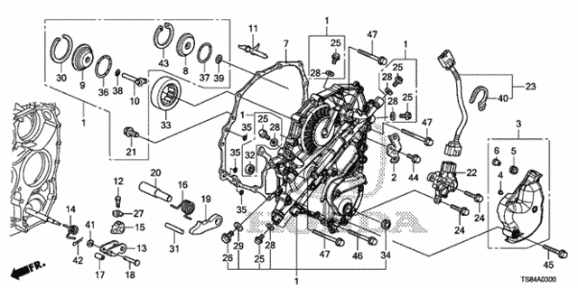 AT Left Side Cover (5AT) for 2013 Honda Civic #0