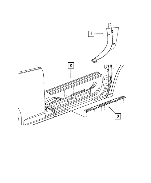 XQ92XT1AE - Interior Trim: Cowl Side Trim Panel, Right for Mopar Image