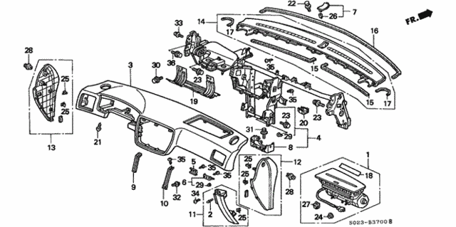 Instrument Panel for 1997 Honda Civic #0