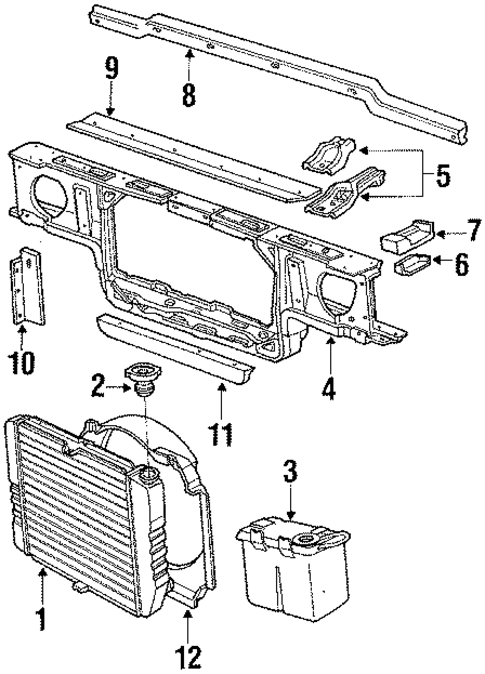 Radiator & Components for 1991 Mercury Colony Park #1