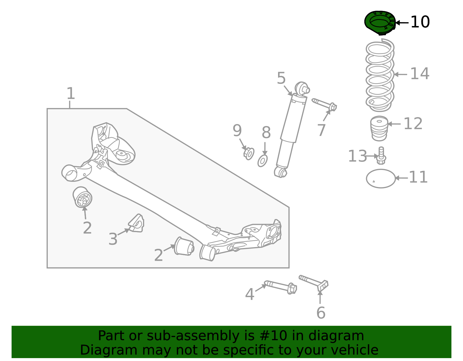 2010-2013 Kia Upper Spring Insulator 55331-2K000 | Kia Parts Online