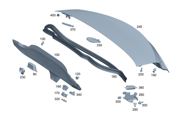 2367573300 - Rear-End Door/Trunk Lid/Liftgate: Handle Recess for Mercedes-Benz: CLE300, CLE450, CLE53 AMG Image image