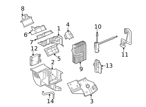 Evaporator & Heater Components for 2007 Chevrolet Uplander #1