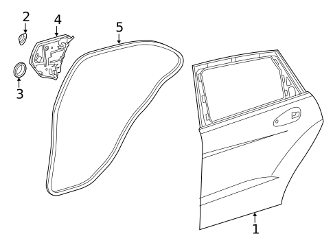 Door & Components for 2017 Mercedes-Benz B 250e #1