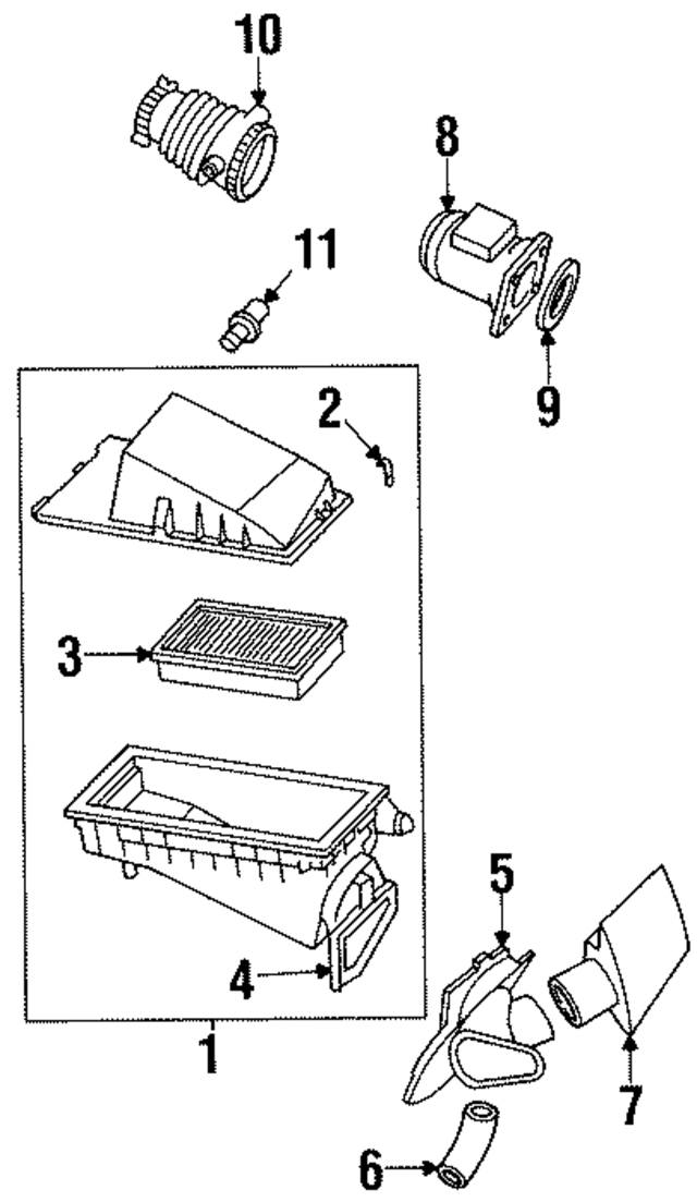 F7RZ9600CC - Engine: Air Cleaner Assembly for Ford Image