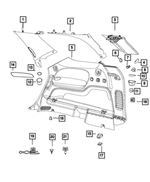 6PF81DX9AA - Interior Trim: Seat Belt Opening Plug, Left for Mopar Image
