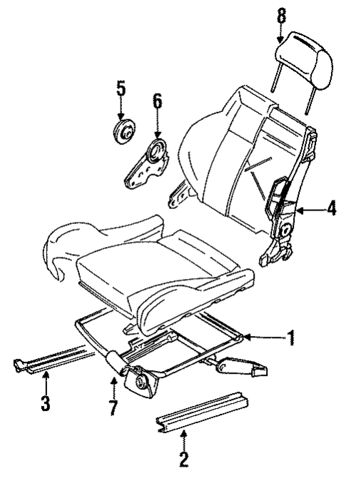 Seats & Track Components for 1992 Volkswagen Golf #0
