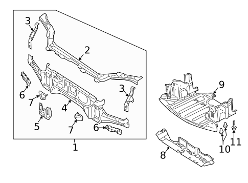 Radiator Support for 2007 Mazda RX-8 #0
