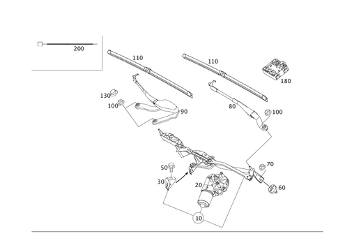 Pane Wiper for 2006 Mercedes-Benz CLS55 AMG #0