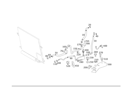 Refrigerant Line Arrangement for 2008 Mercedes-Benz SLR McLaren #0