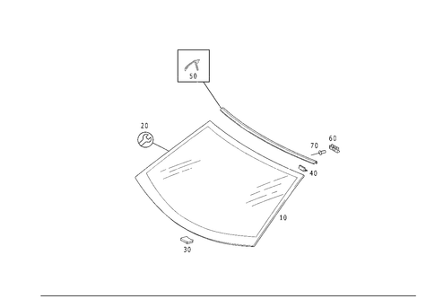 Windshield for 1999 Mercedes-Benz SLK 230 #0
