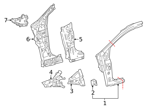 Hinge Pillar for 2020 Toyota Prius AWD-e #0