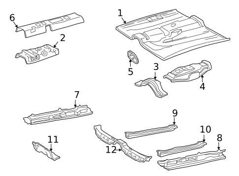 Floor & Rails for 2000 Toyota Camry #0