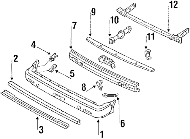 62211D1600 - : Energy Absorber for Nissan Image