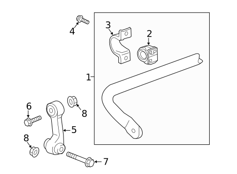 Stabilizer Bar & Components for 2017 Chevrolet Malibu #0