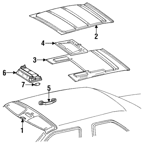 Headliner for 1989 Mercedes-Benz 190E #0