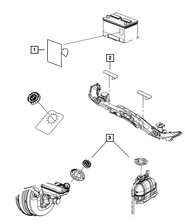56029697AB - Electrical: Battery Warning Label for Mopar Image