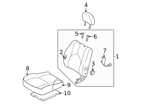 Front Seat Components for 2002 Mazda Tribute #0