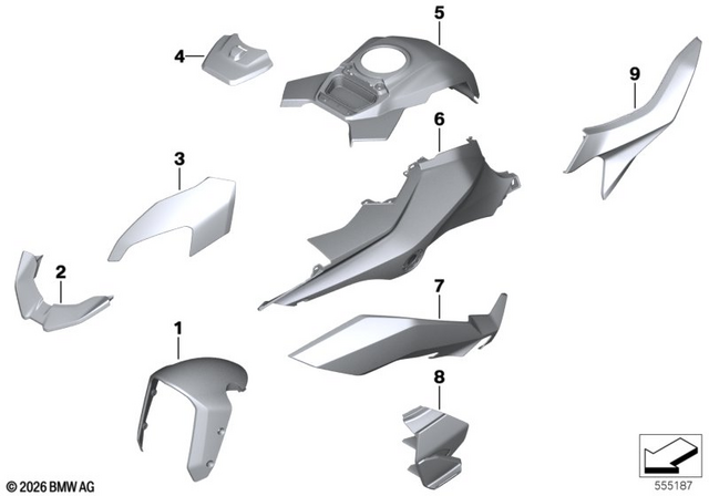 46619444428 - : Front Wheel Fender, Upper for BMW-Motorrad Image