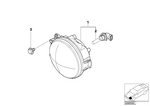 63128377303 - Lighting: Headlight, High Beam for BMW Image