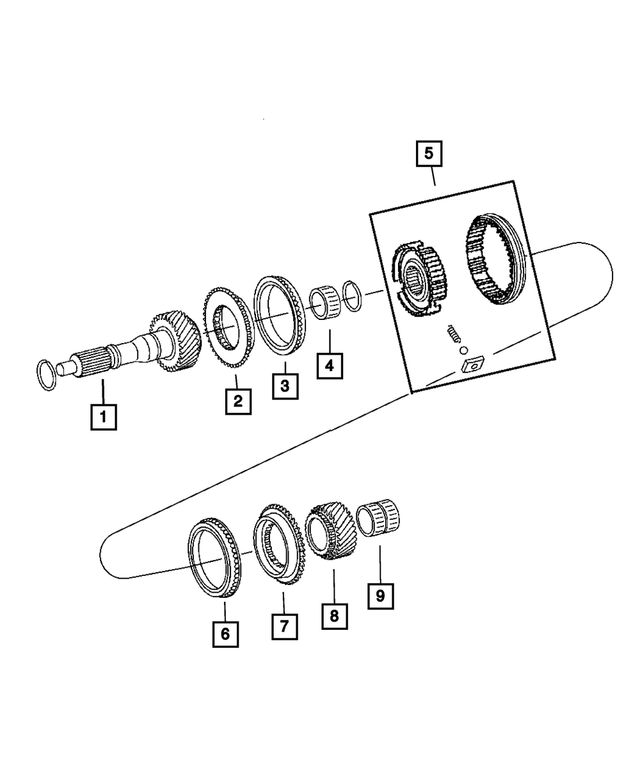 5096358AA - Manual Transmission 6 Speed: Needle Bearing for Mopar Image
