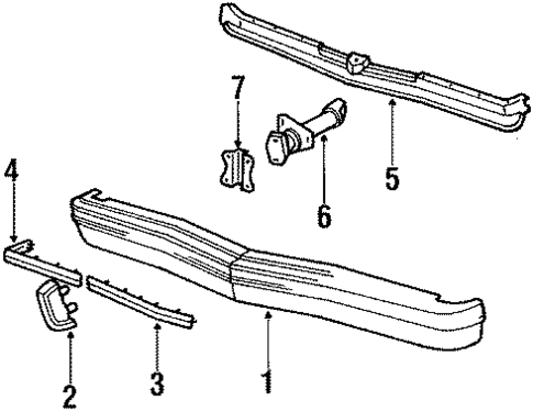 Bumper & Components - Front for 1988 Chrysler Fifth Avenue #0