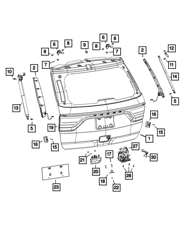 68194670AF - Doors, Door Mirrors and Related Parts: Liftgate Panel for Mopar Image