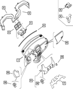 68285351AA - Interior Trim: Crossover Duct for Mopar Image