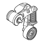 252862B010 - Cooling System: Idler Pulley for Kia: Forte, Forte Koup, Forte5, Optima, Rio, Seltos, Soul Image