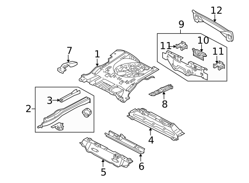 Rear Body & Floor for 2002 Mazda Tribute #0