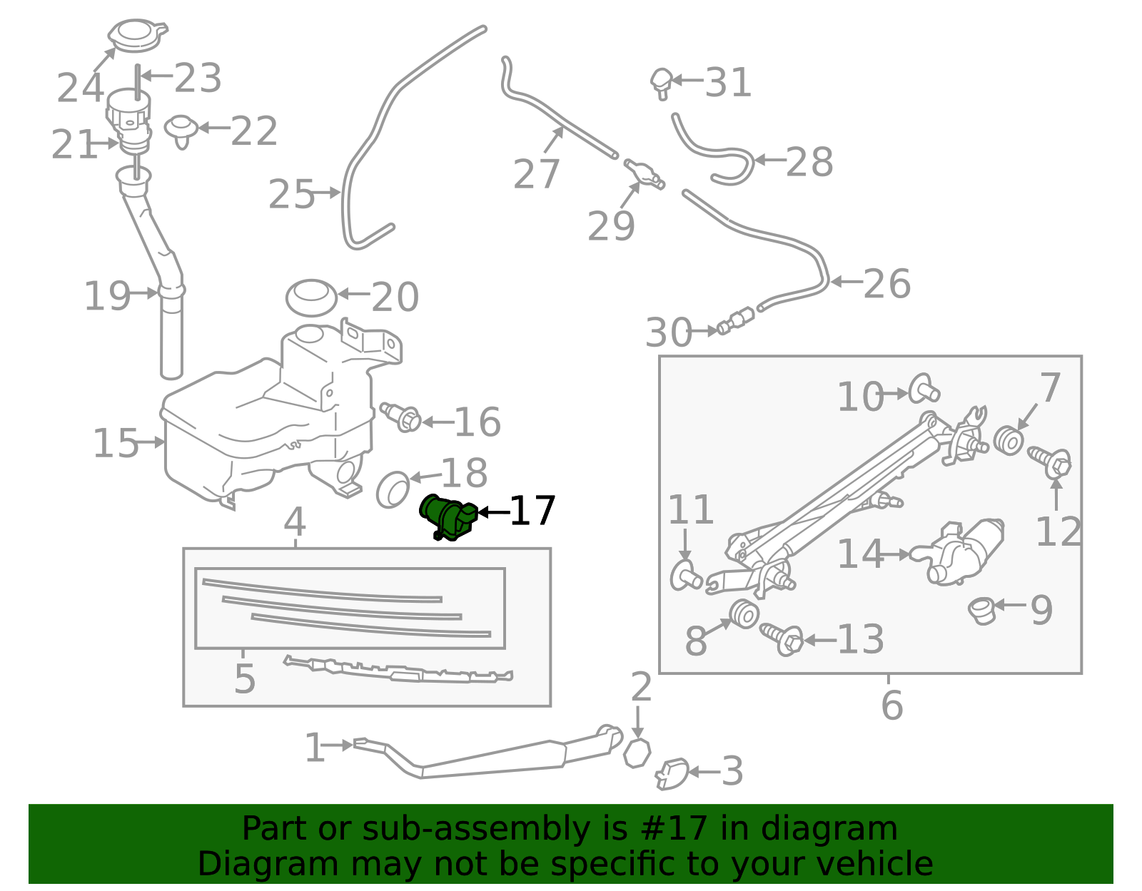 2013-2020 Subaru BRZ Washer Pump 86611CA010 | Subaru Online Parts