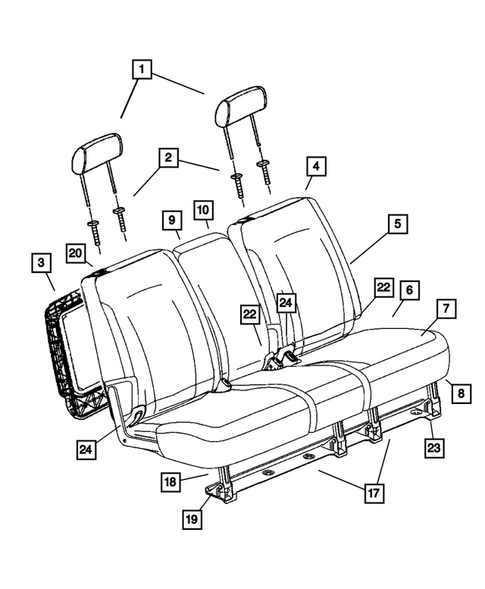Rear Seats-Folding and Quads for 2007 Chrysler Pacifica #3