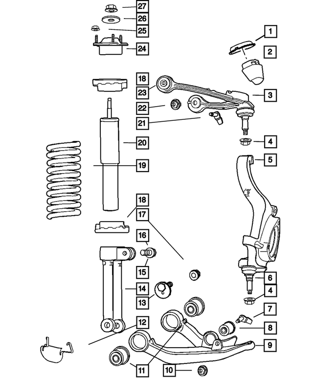 68068615AB - Front Suspension &amp; Drive: Control Arm, Right Or Left for Mopar Image