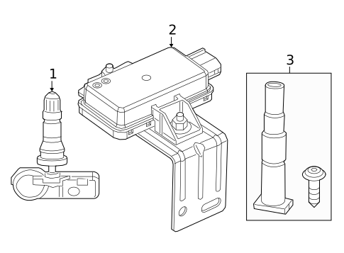 Tire Pressure Monitor Components for 2023 Jeep Gladiator #0