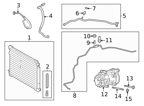 A/C Accumulator/Receiver Drier for 2020 Lexus ES300h #0