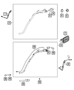 68214656AA - Fuel and Accelerator Pedal: Fuel Filler Vent Hose for Dodge: Durango | Jeep: Grand Cherokee, Grand Cherokee WK Image