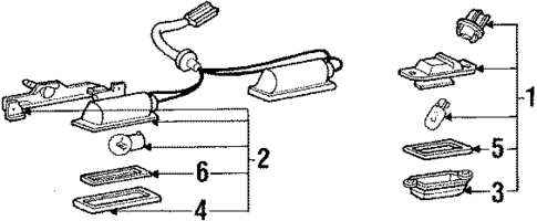 License Lamps for 1991 Mitsubishi Mirage #0