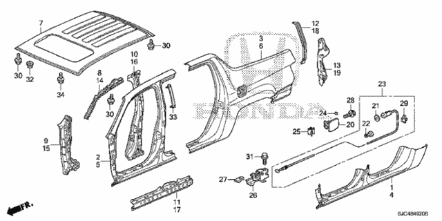 Outer Panel for 2011 Honda Ridgeline #0