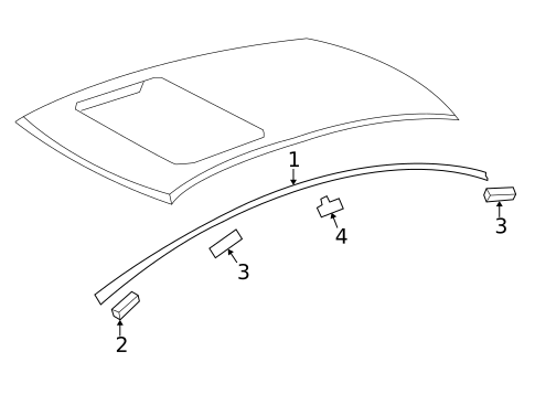 Exterior Trim - Roof for 2015 Lexus LS460 #0